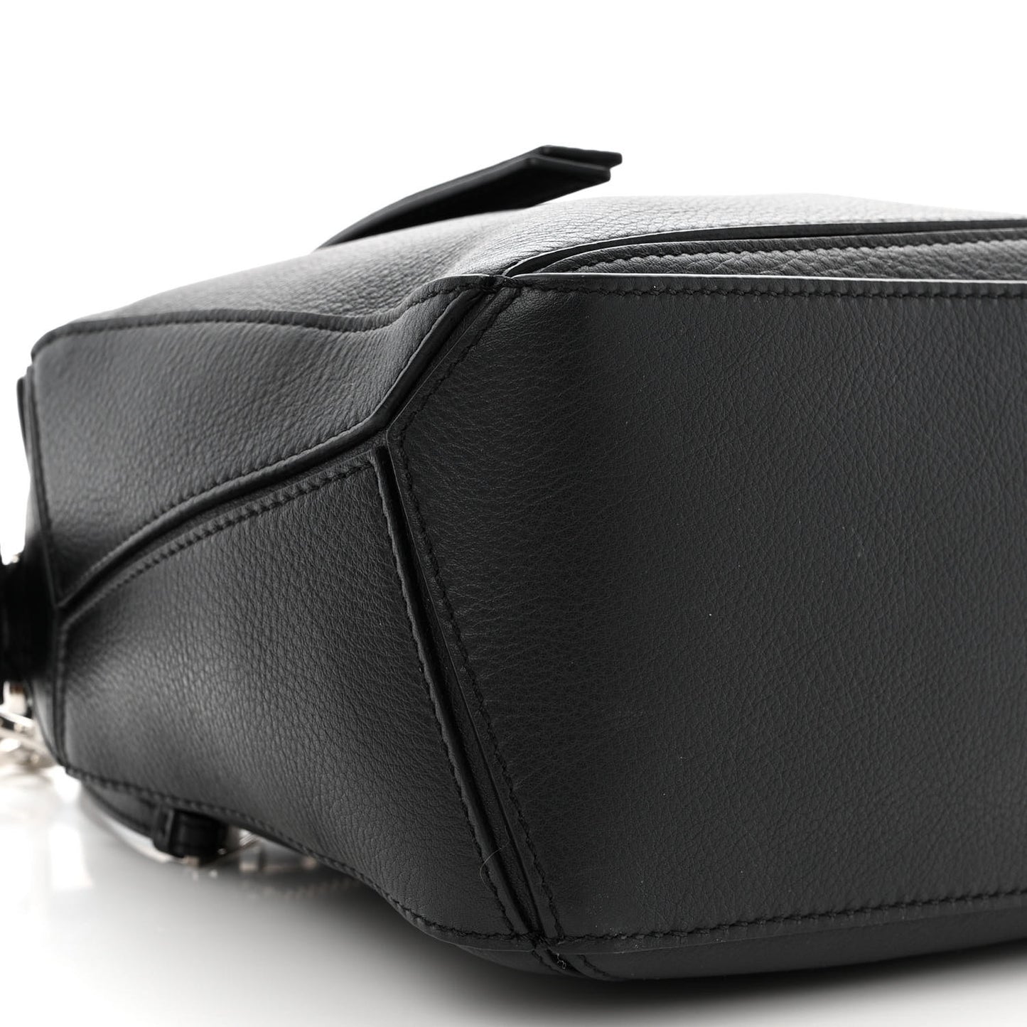 Calfskin Small Puzzle Bag Black