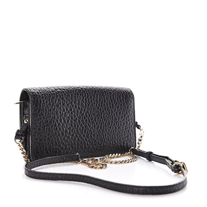 Burberry Signature Grain Small Madison Chain Clutch Black 3 of 9