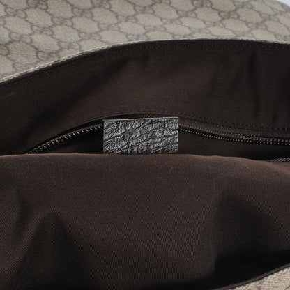 Gucci GG Plus Monogram Double Buckle Flap Messenger Bag Beige Ebony 7 of 7