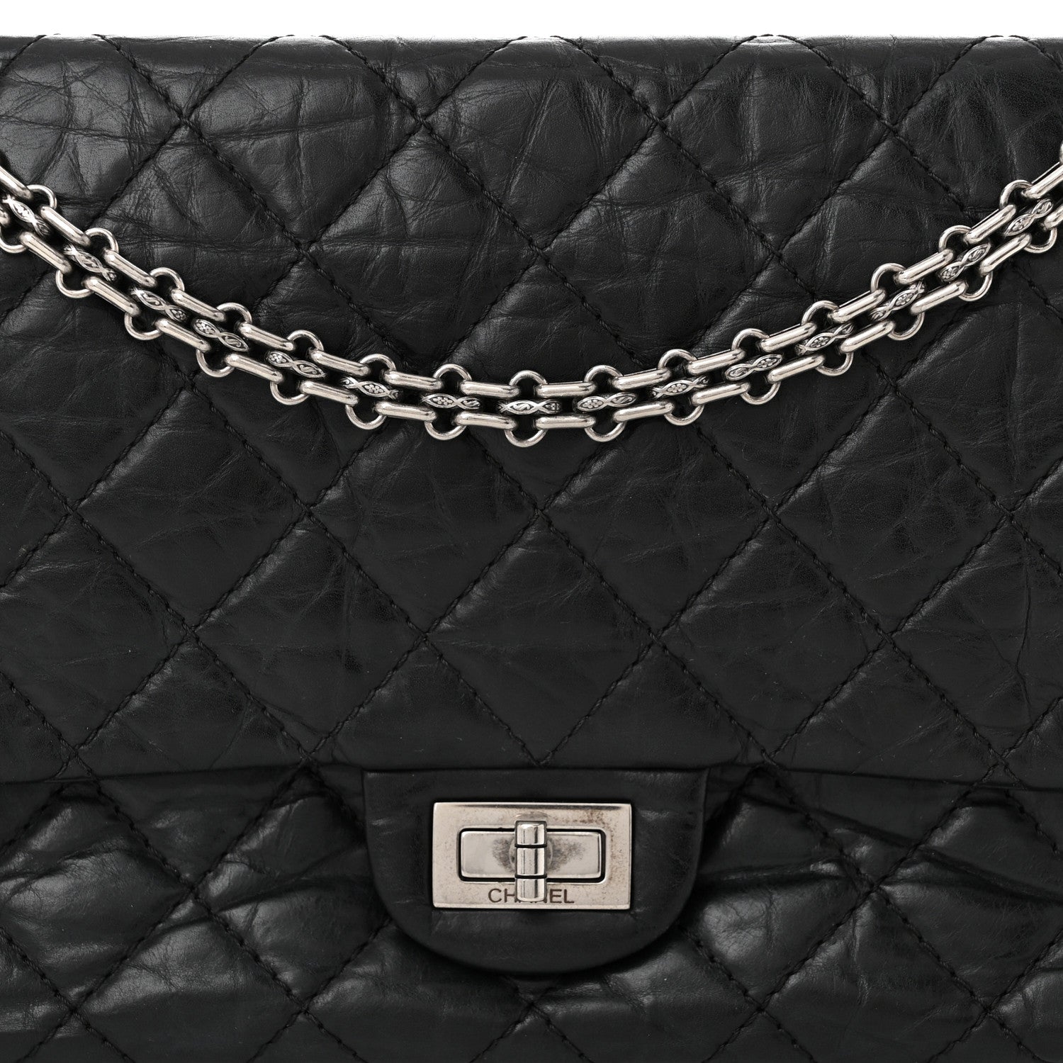 Chanel Aged Calfskin Quilted 2.55 Reissue 226 Flap Black 8 of 10