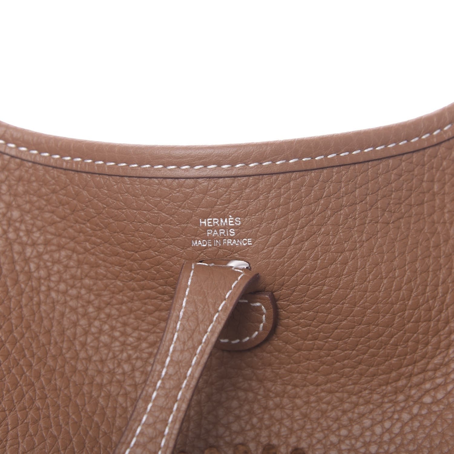 Hermes Taurillon Clemence Allegro Evelyne TPM Gold Cornaline White 6 of 11