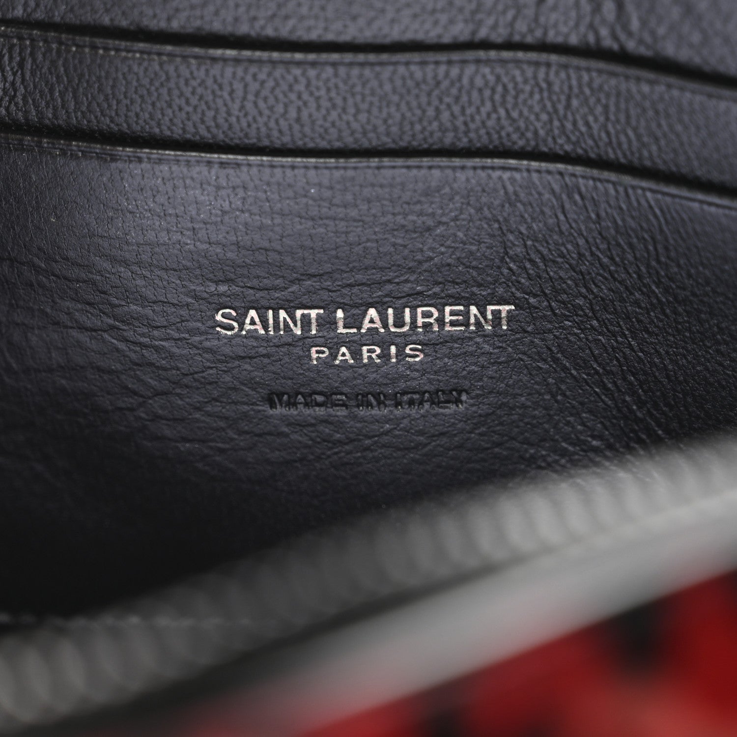 Saint Laurent Patent Calfskin Leopard Print Monogram Mini Lou Camera Bag Red 6 of 11