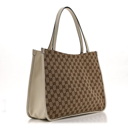 Gucci Monogram New Sakai Calfskin Lux Horsebit 1955 Tote Beige Ebony Mystic White 3 of 11