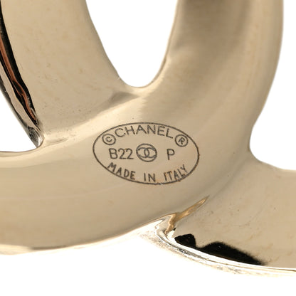 Chanel Metal CC Heart Coco In Love Hoop Earrings Gold 4 of 5