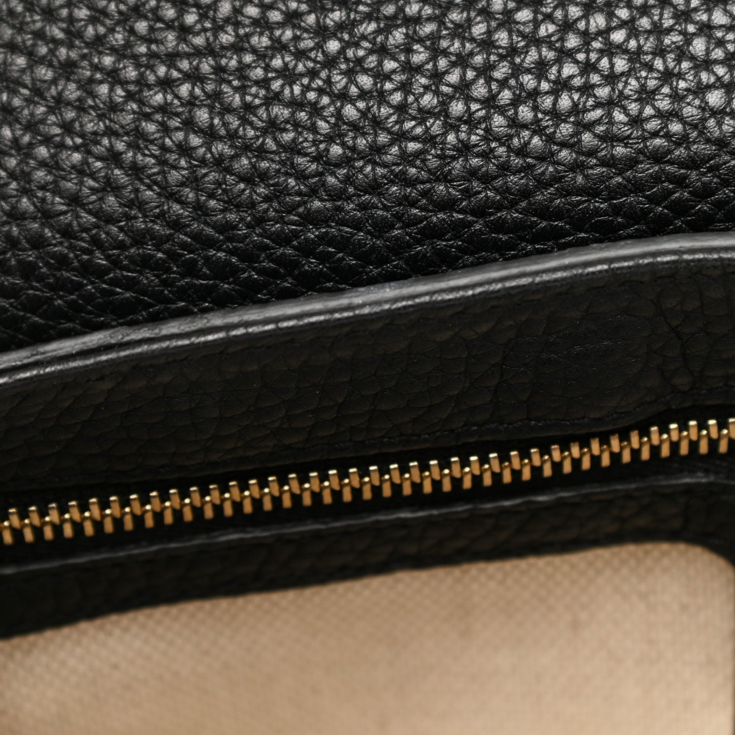 Pebbled Calfskin Medium Soho Flap Crossbody Black