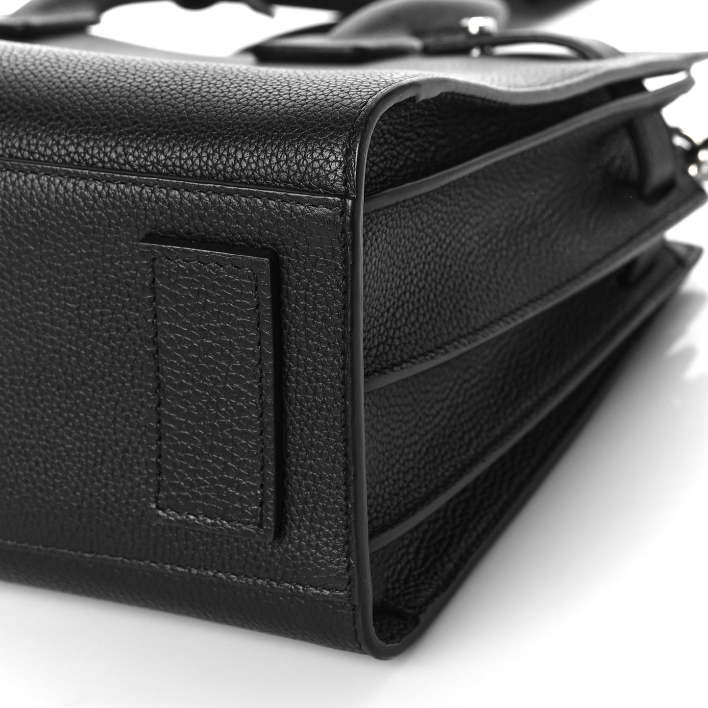 Grained Calfskin Baby Sac De Jour Souple Black