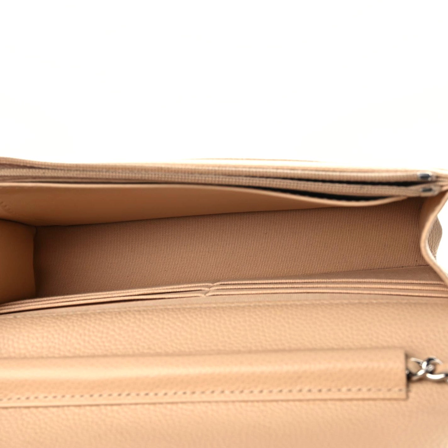 Chanel Caviar Quilted Wallet On Chain WOC Beige 9 of 15