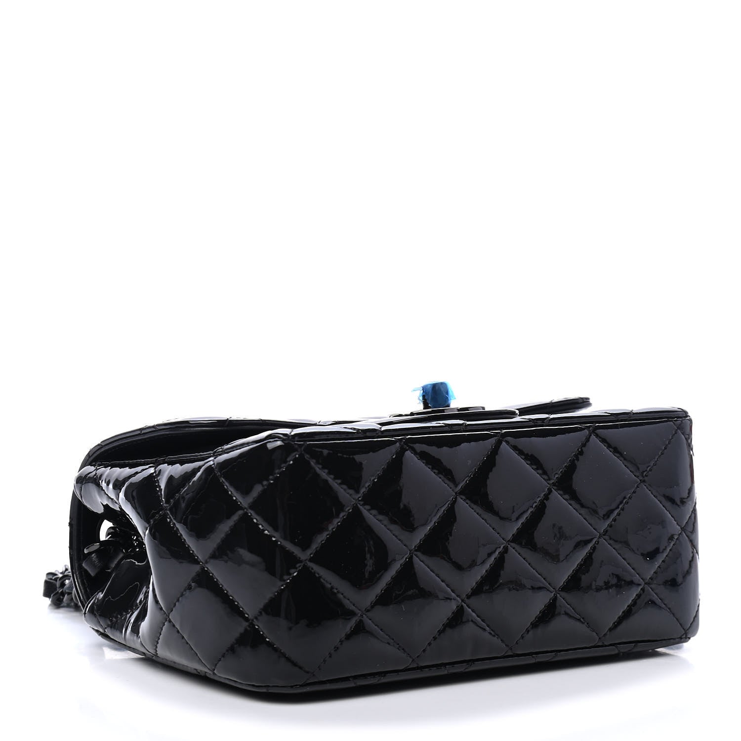 Chanel Patent Calfskin Quilted Mini Square Flap So Black 3 of 5