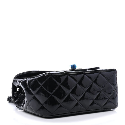 Chanel Patent Calfskin Quilted Mini Square Flap So Black 3 of 5