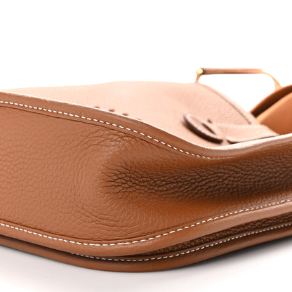 Hermes Taurillon Clemence Evelyne III PM Gold 10 of 11