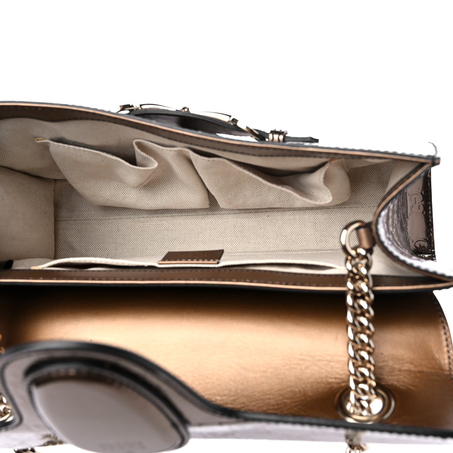 Shine Guccissima Medium Emily Chain Shoulder Bag Acero