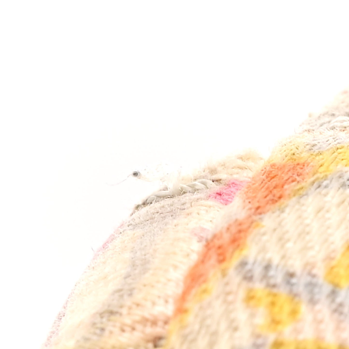 Canvas Beaded Baguette White Multicolor