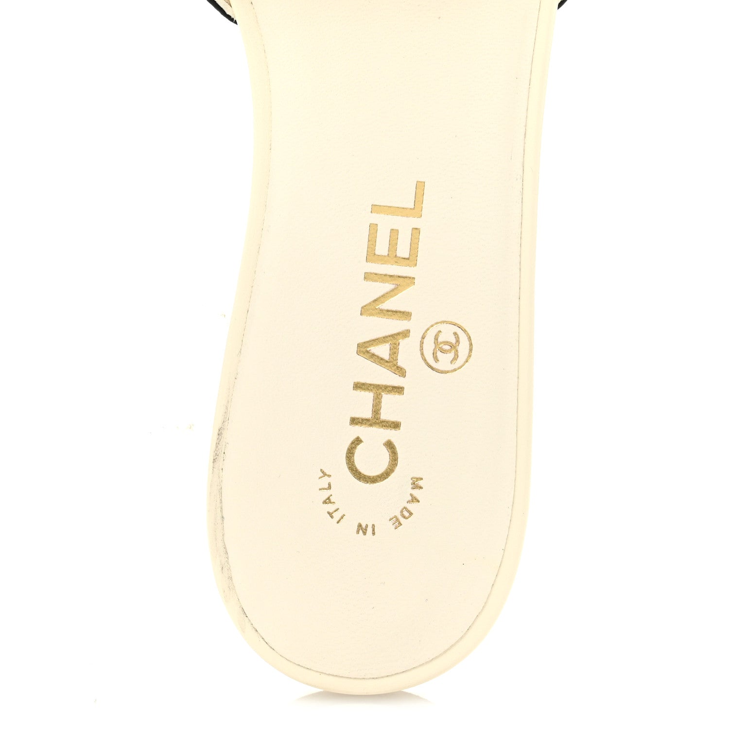 Chanel Lambskin CC Logo Slides 39 White Black 7 of 10