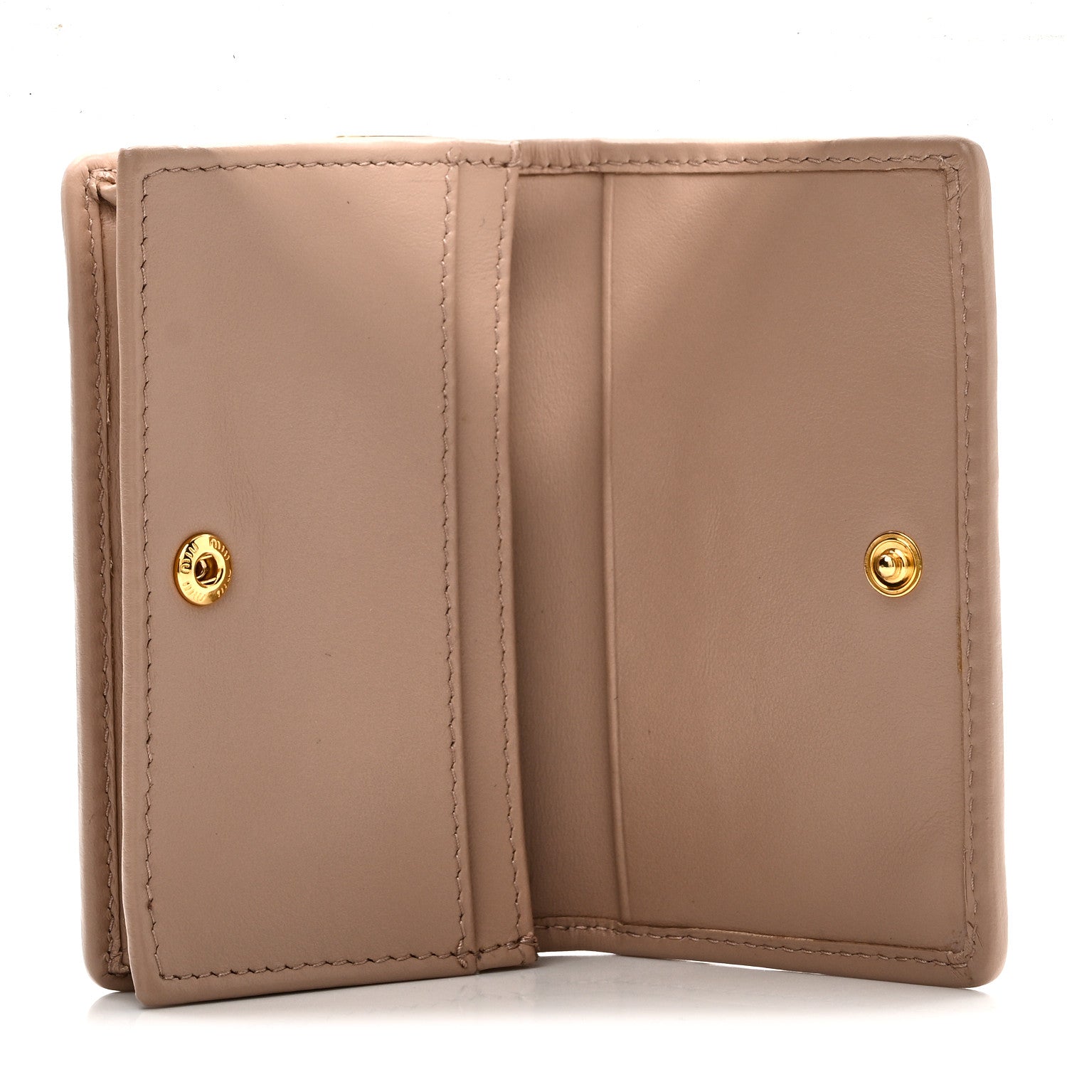 Miu Miu Nappa Matelasse Flap Card Holder Key Ring Cammeo 5 of 7