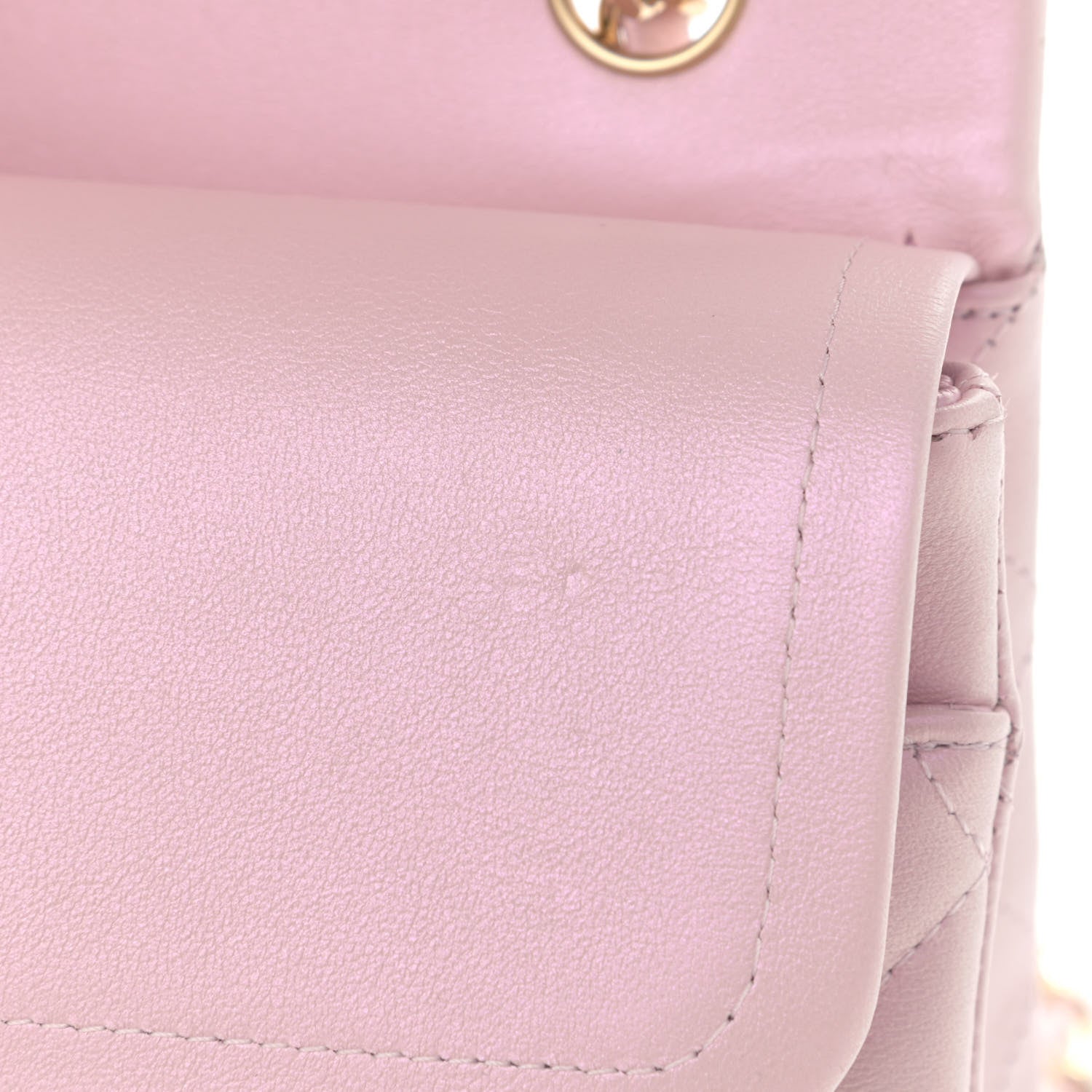 Chanel Iridescent Calfskin Quilted Medium Double Flap Light Pink 10 of 11