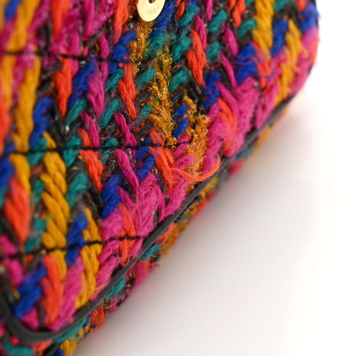 Saint Laurent Tweed Calfskin Matelasse Monogram Baby Niki Chain Satchel Multicolor 11 of 11