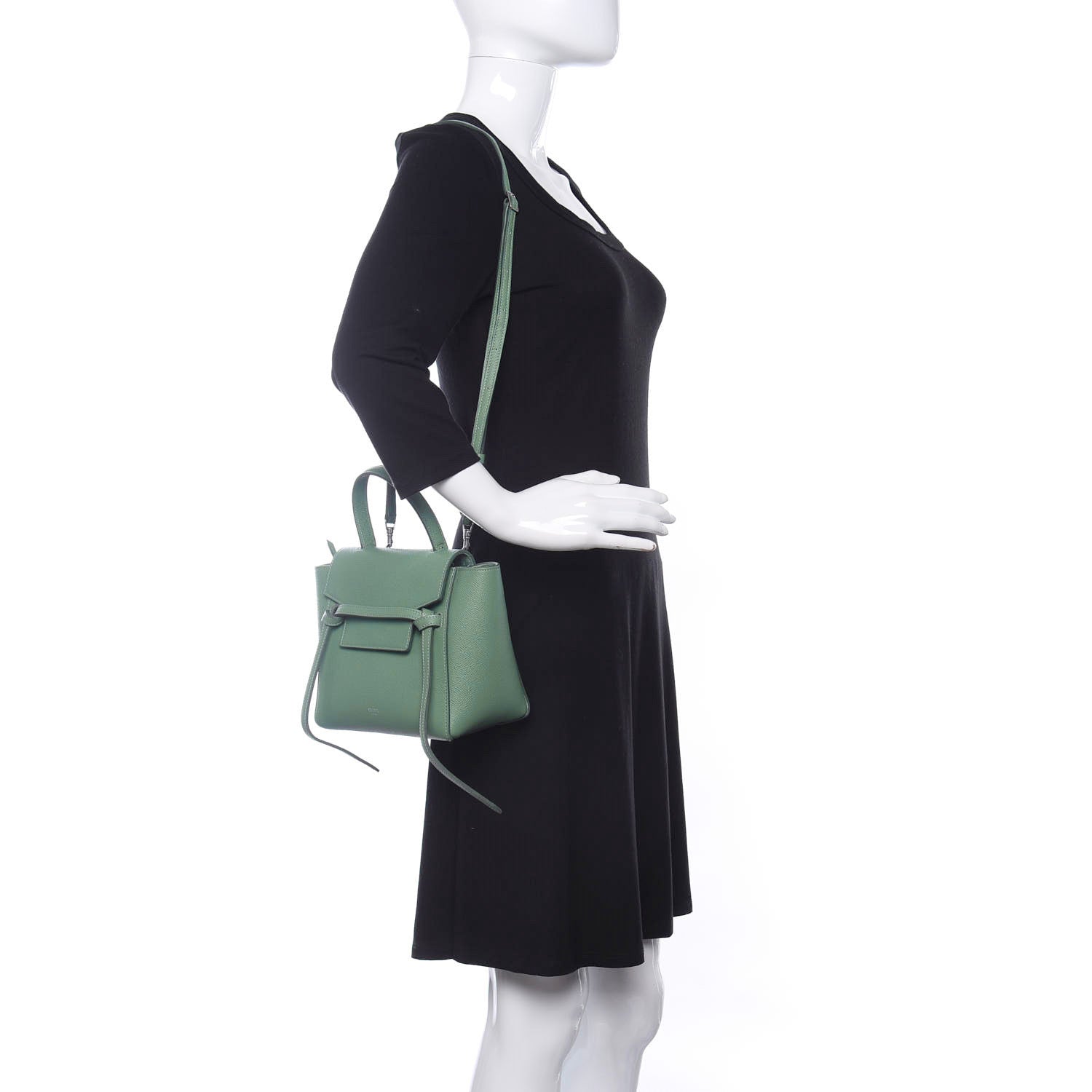 Celine Grained Calfskin Nano Belt Bag Celadon 2 of 13