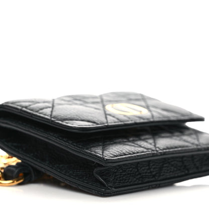 Christian Dior Calfskin Cannage Mini Caro Belt Pouch Black 7 of 8