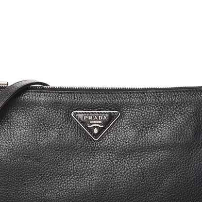 Prada Vitello Daino Crossbody Bag Black 11 of 16