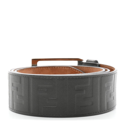 Fendi Vitello Grace FF 1974 Embossed Belt 100 40 Antracite 2 of 6