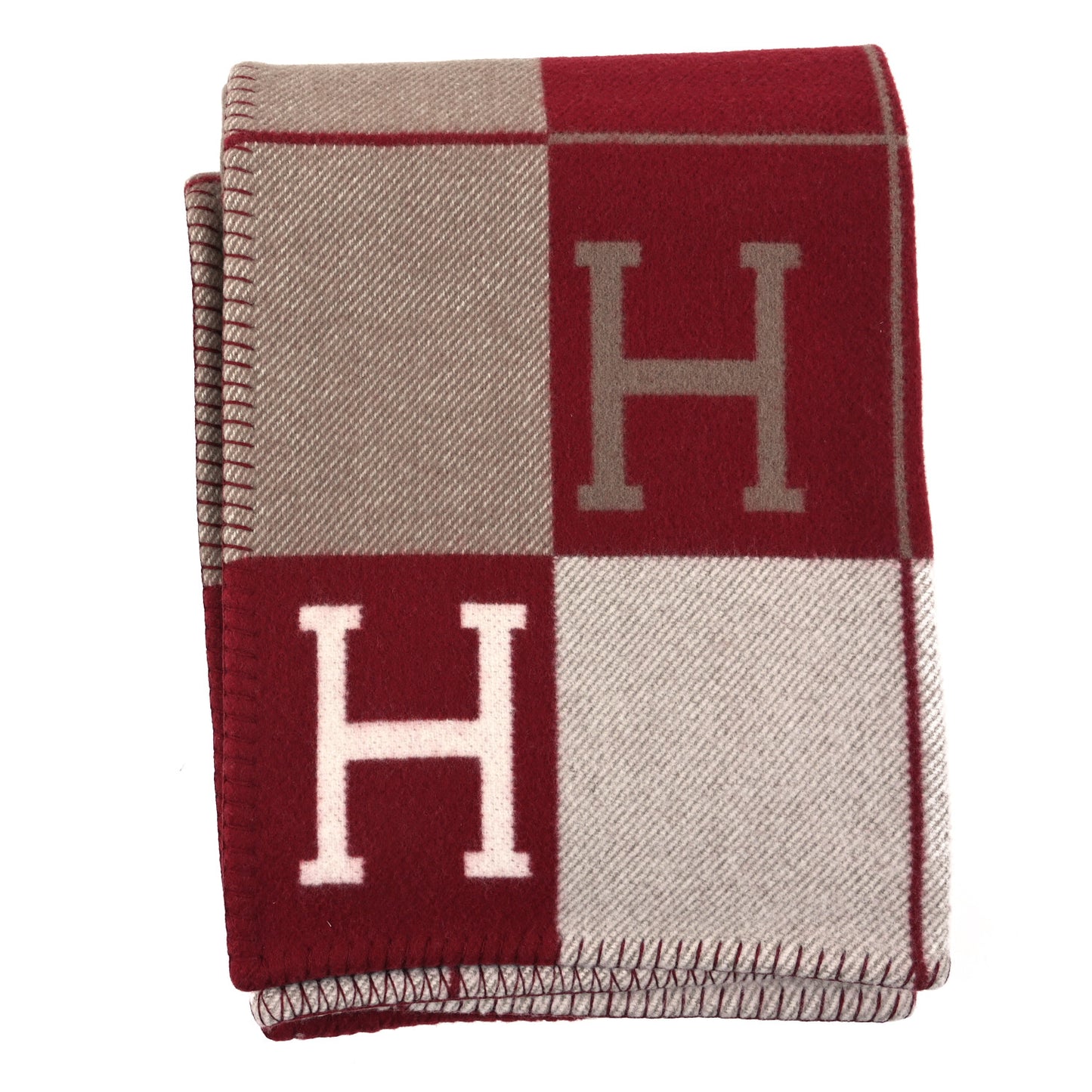 Wool Cashmere Avalon III Blanket Ecru Rouge H