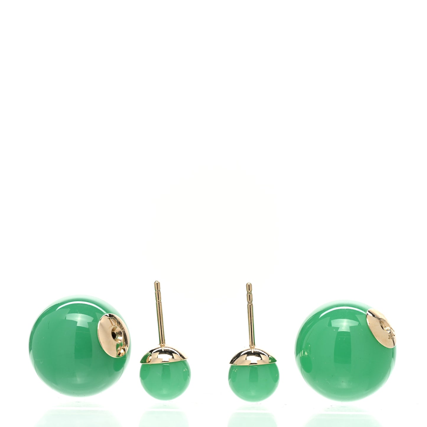 Mise En Dior Tribal Earrings Jade Green