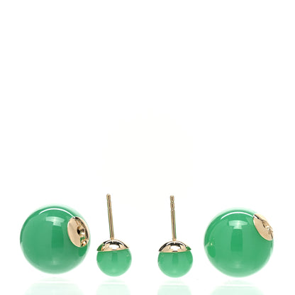 Christian Dior Mise En Dior Tribal Earrings Jade Green 3 of 5