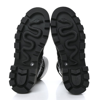 Gucci Nappa Frances GG Matelasse Platform Combat Boots 36 Black 5 of 7