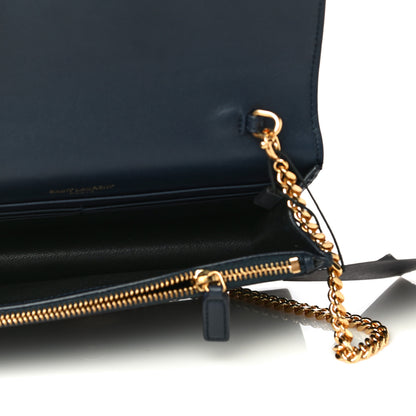 Saint Laurent Smooth Calfskin Classic Monogram Kate Tassel Chain Wallet Marine 5 of 14