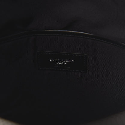 Saint Laurent Canvas Calfskin Camouflage Race Rivington Backpack Kaki Black 8 of 10