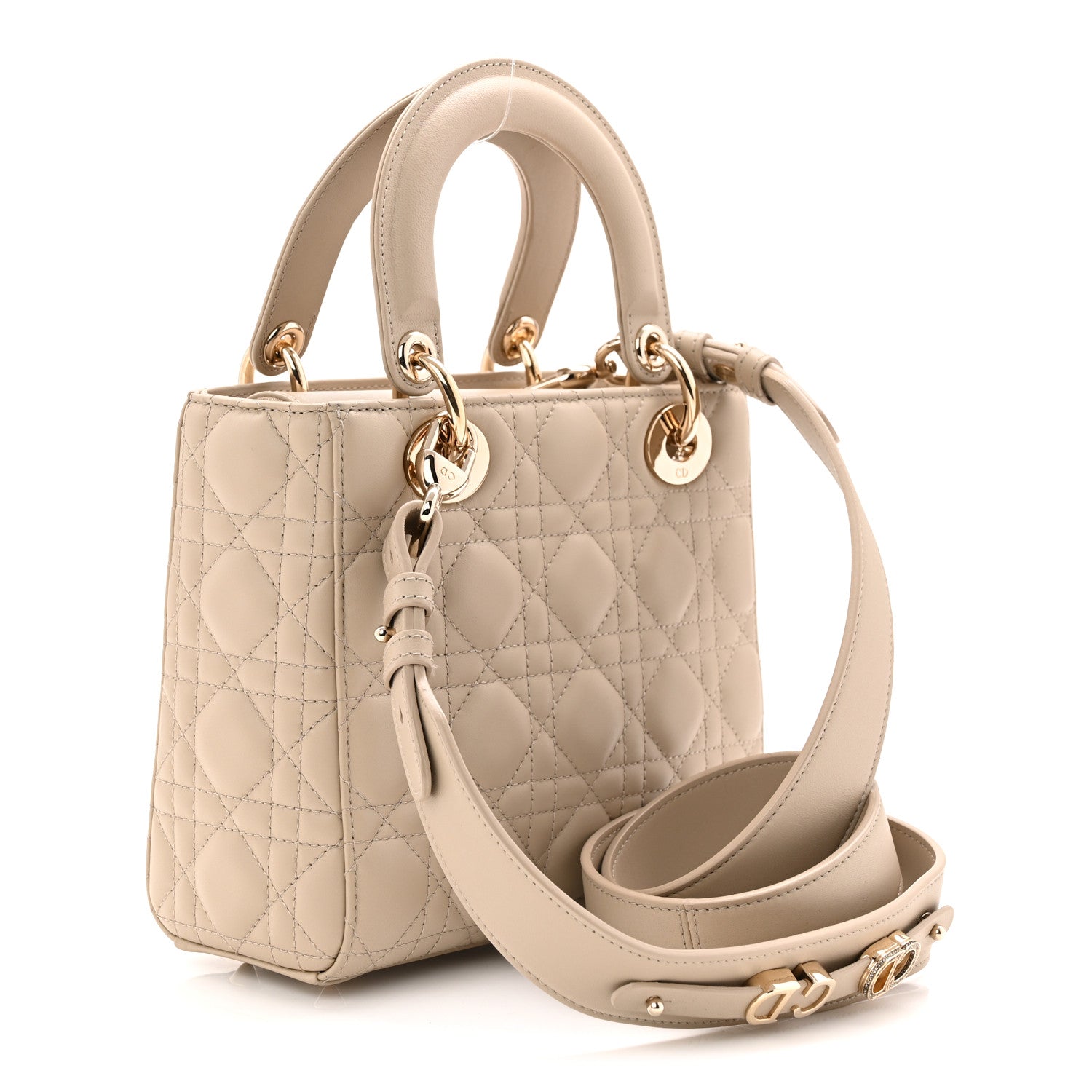 Christian Dior Lambskin Cannage Small My ABCDior Lady Dior Hazelnut 3 of 10