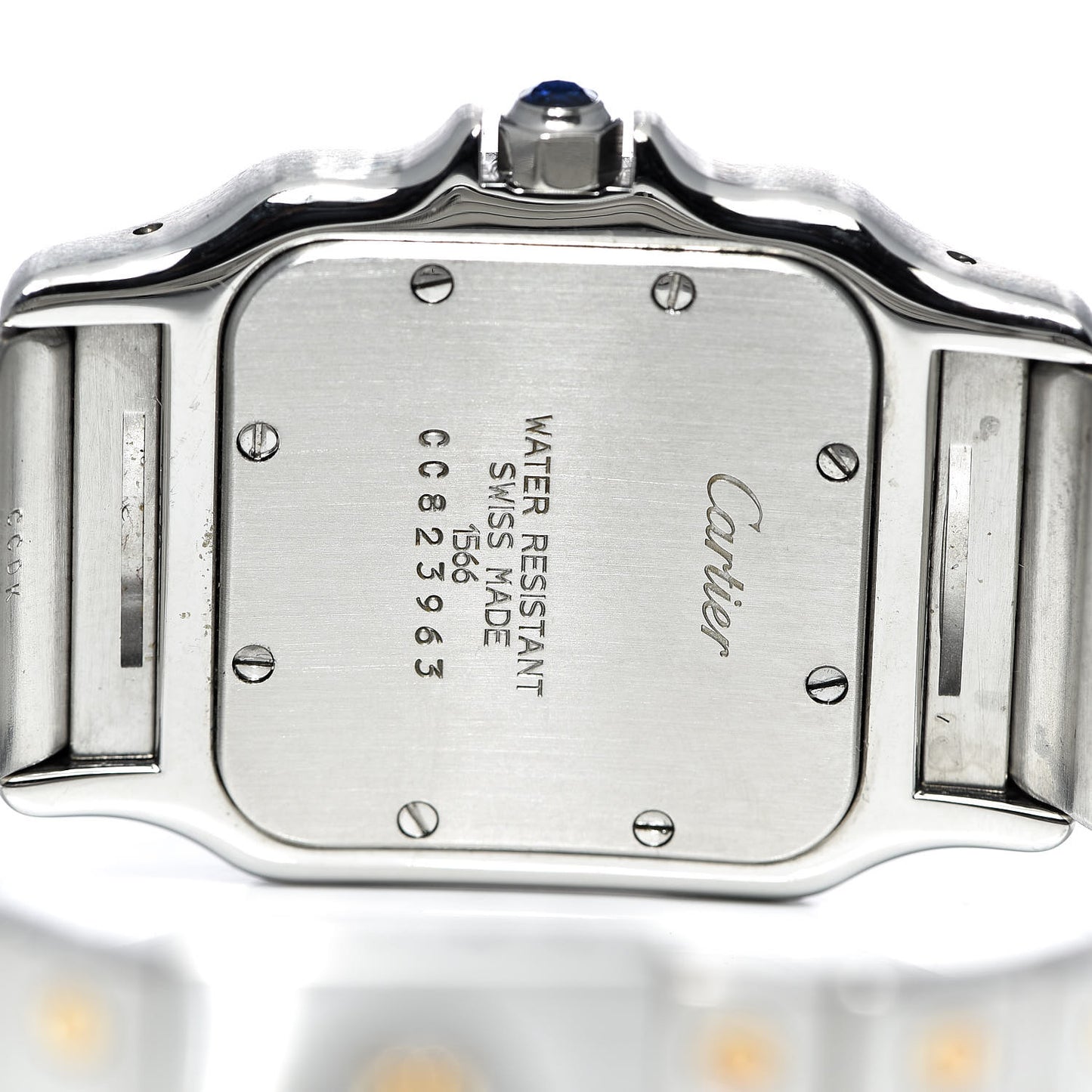 Stainless Steel 18K Yellow Gold 29mm Santos De Galbee Quartz Watch