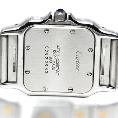 Cartier Stainless Steel 18K Yellow Gold 29mm Santos De Galbee Quartz Watch 5 of 6