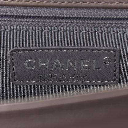 Chanel Calfskin Chevron Quilted Medium Boy Flap Grey 5 of 5