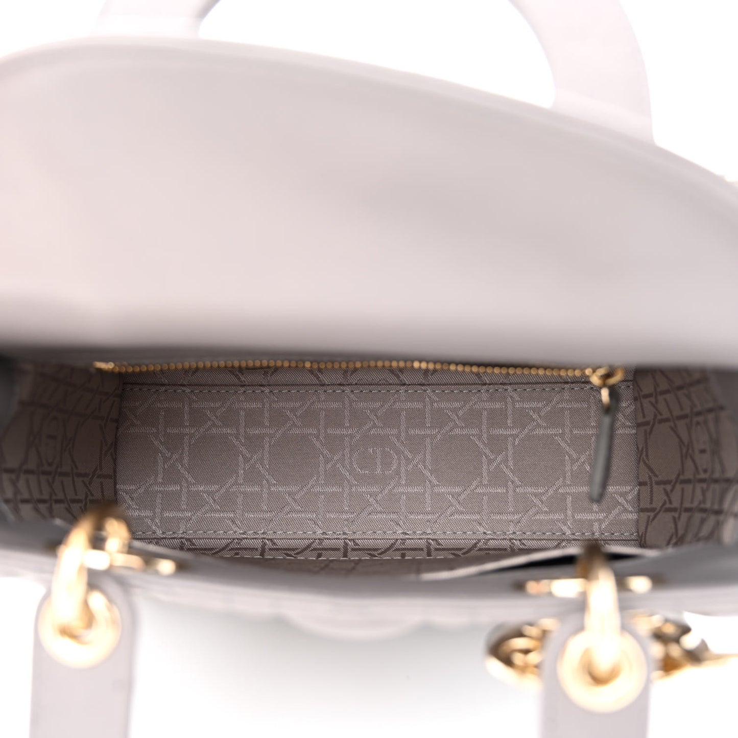 Lambskin Cannage Small Lucky Badges My Lady Dior Grey