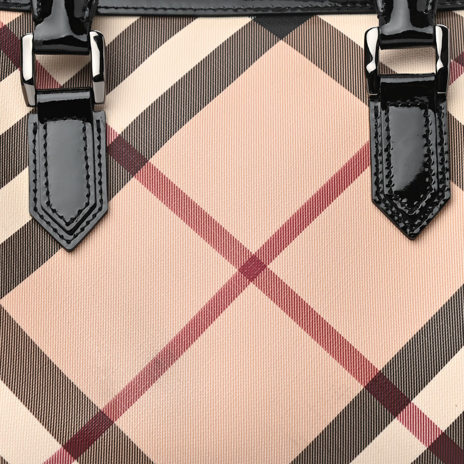 Burberry Supernova Check Patent Small Chester Bowling Bag Black 7 of 10