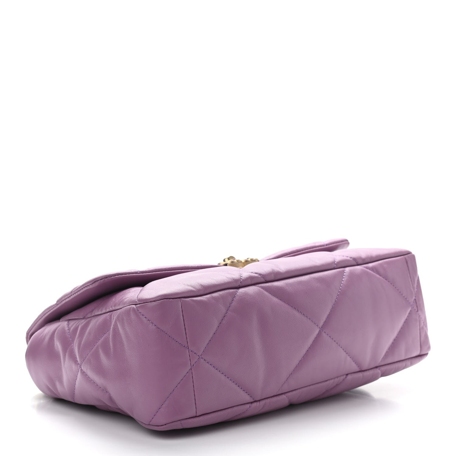 Chanel Goatskin Quilted Large Chanel 19 Flap Purple 4 of 11