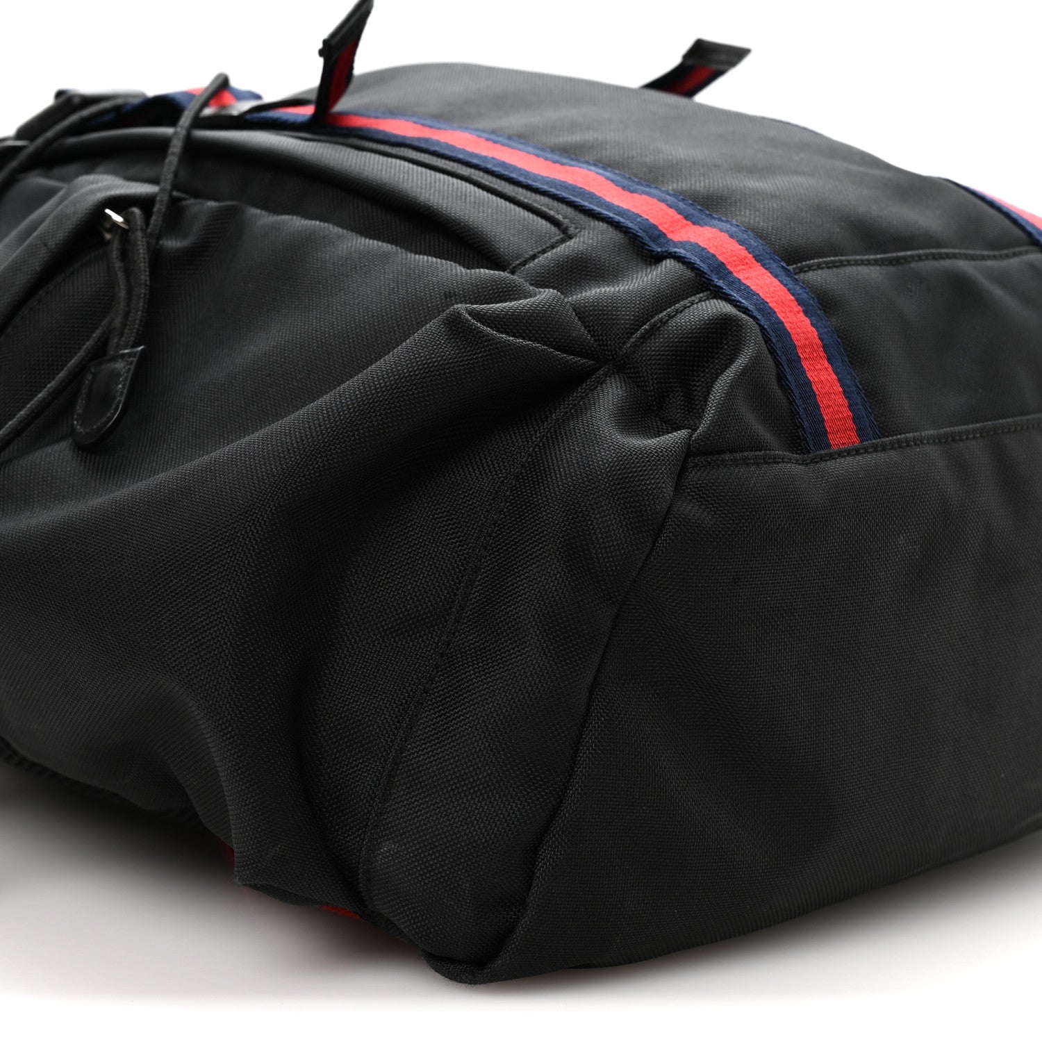 Gucci Techno Canvas Web Double Buckle Backpack Black 9 of 10