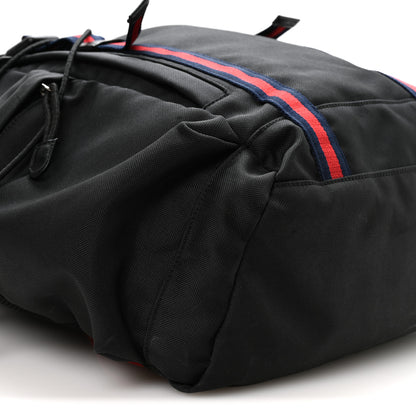 Gucci Techno Canvas Web Double Buckle Backpack Black 9 of 10