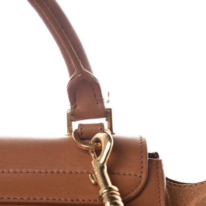 Celine Natural Calfskin Suede Medium Trapeze Tan 12 of 19