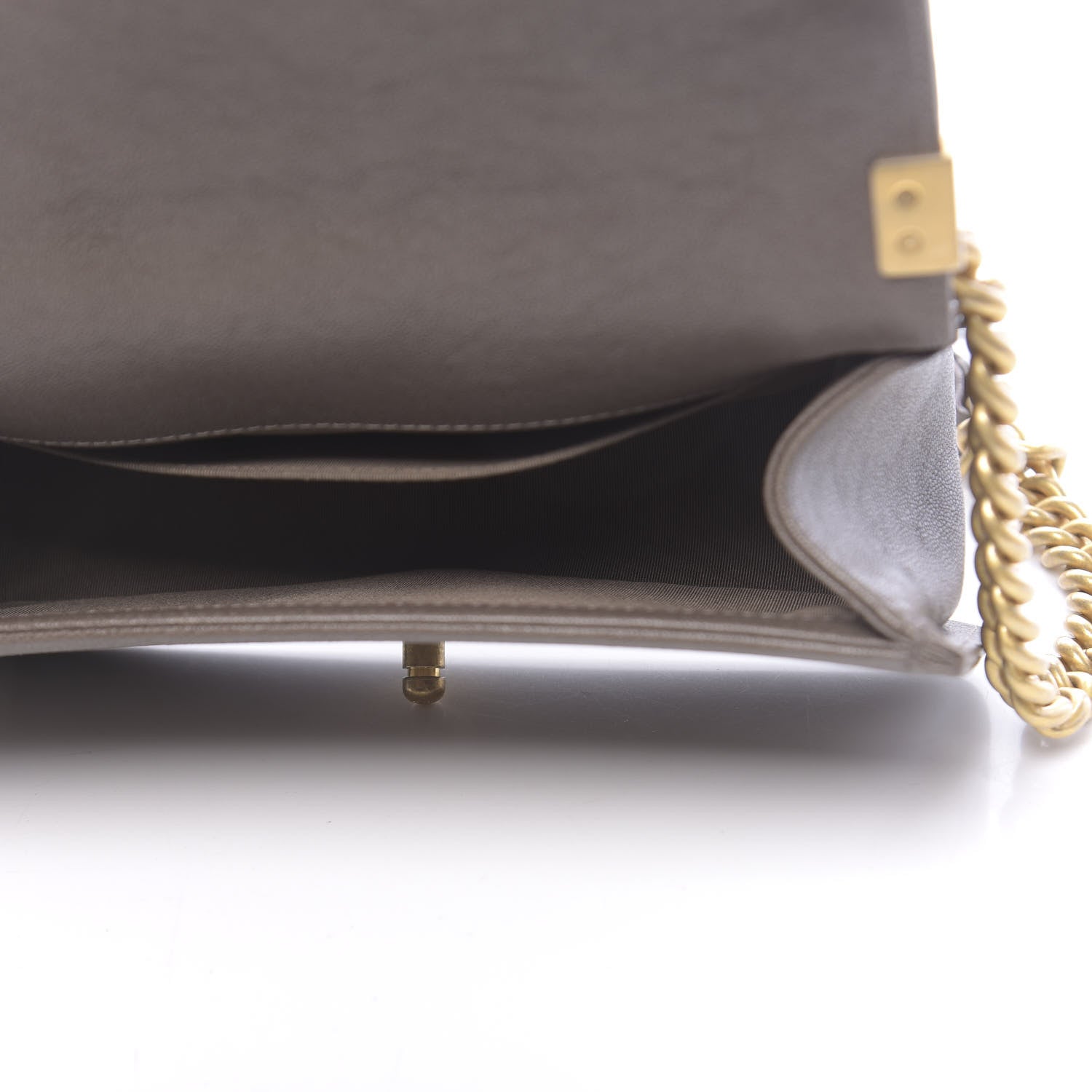 Chanel Caviar Quilted Medium Boy Flap Khaki 5 of 11