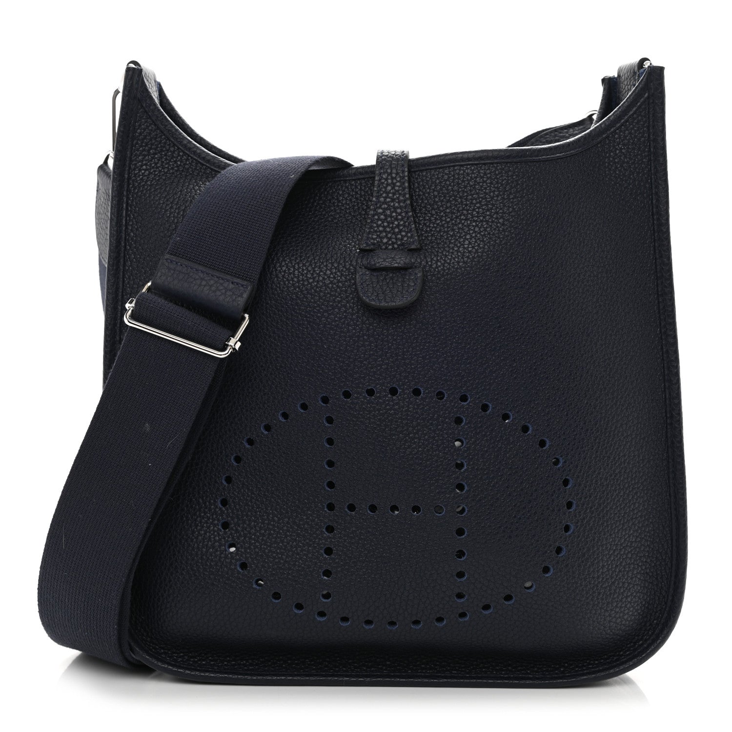 Hermes Taurillon Clemence Evelyne III PM Bleu Nuit 1 of 9