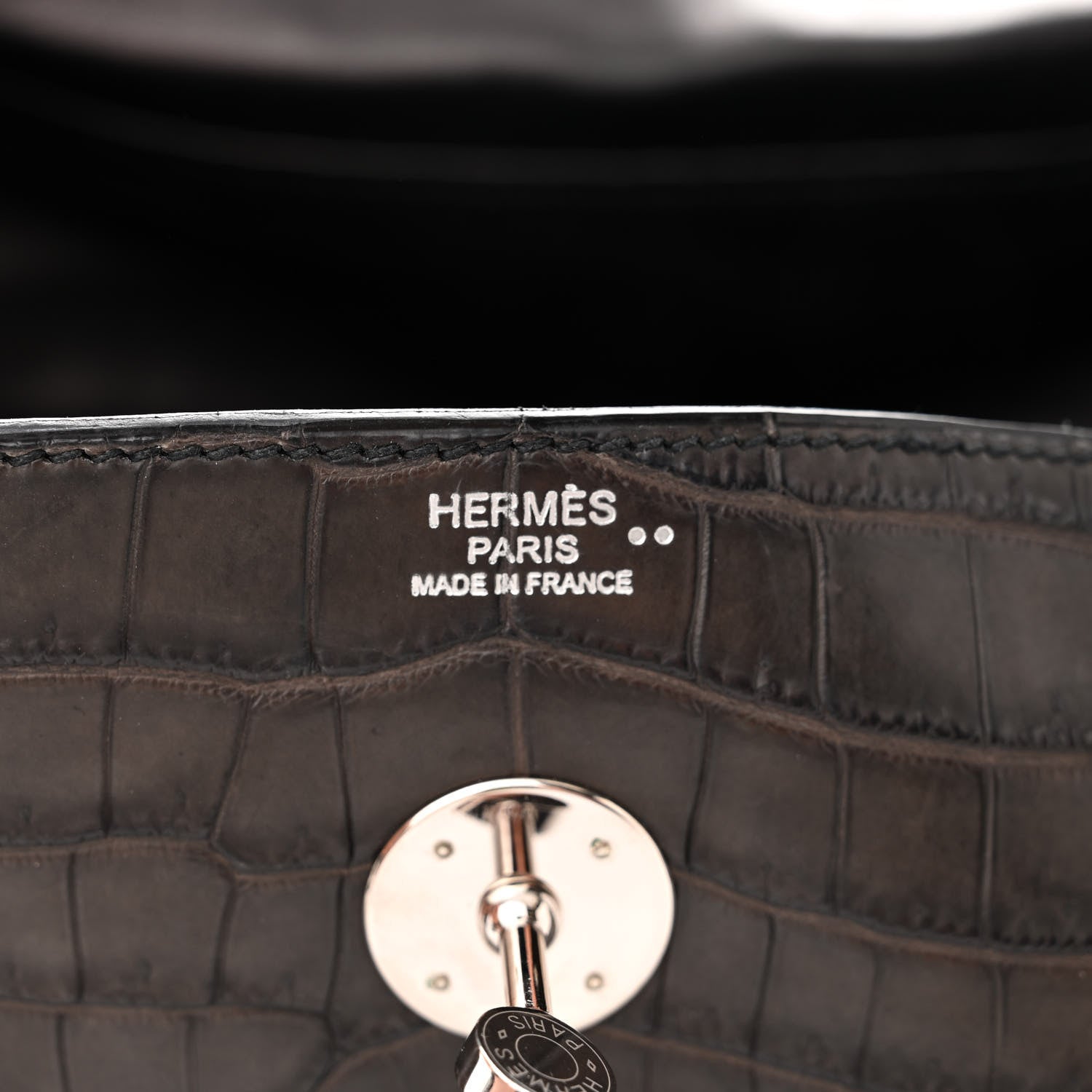 Hermes Matte Niloticus Crocodile Lindy 30 Gris Elephant 6 of 11