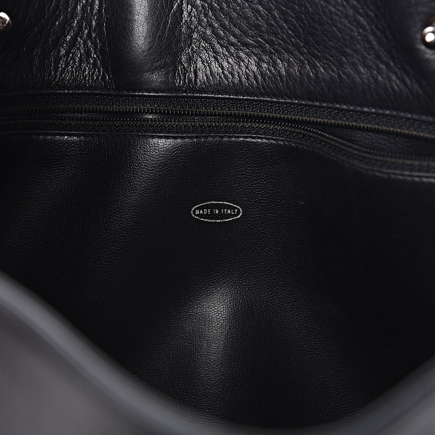 Lambskin Quilted Shopping Tote Black