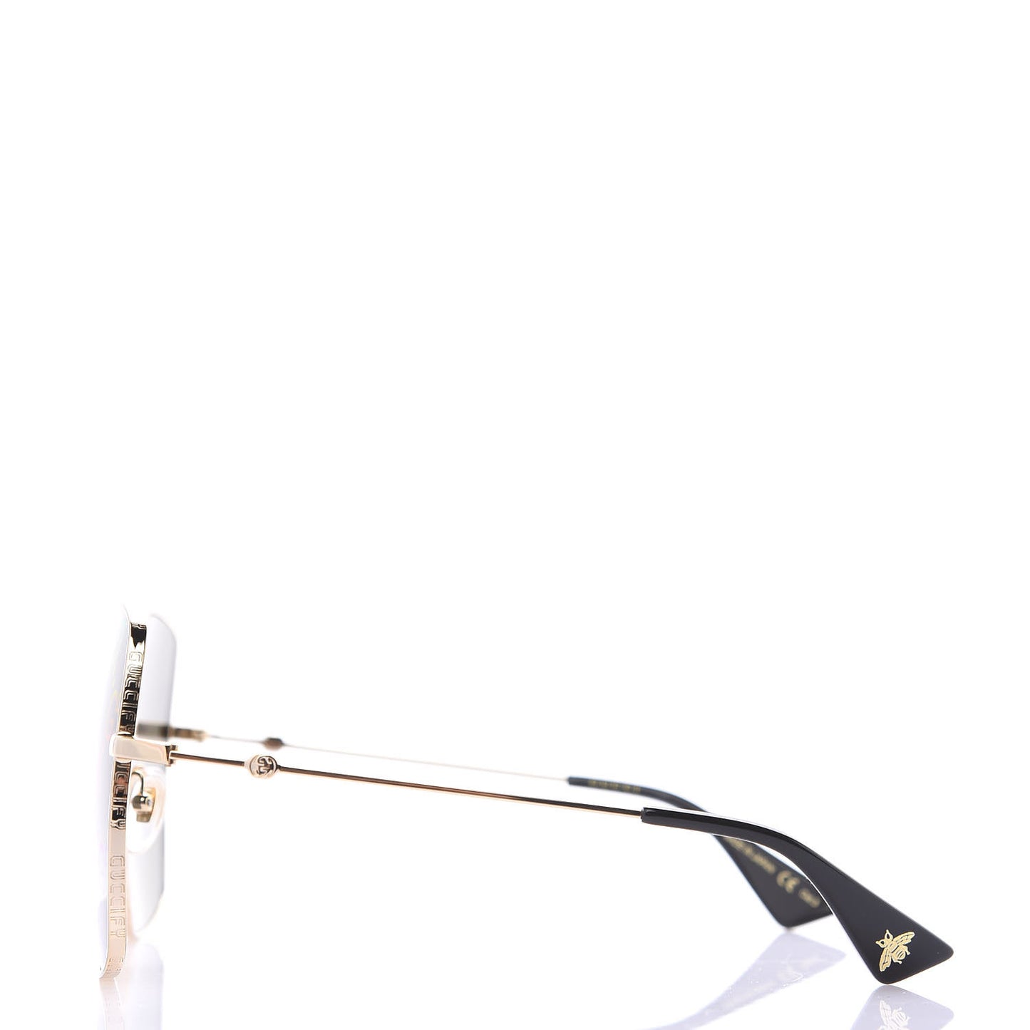 Rectangular Frame Sunglasses GG0414S Black