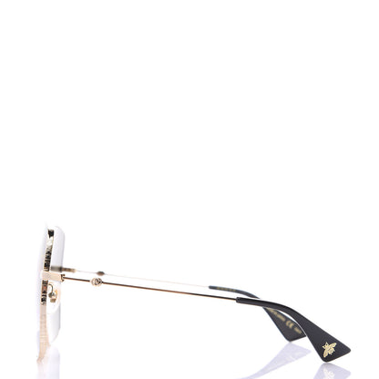 Gucci Rectangular Frame Sunglasses GG0414S Black 2 of 8