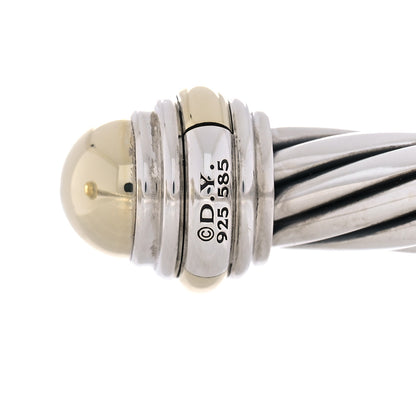 David Yurman Sterling Silver 14K Yellow Gold 7mm Cable Classics Bracelet 3 of 3
