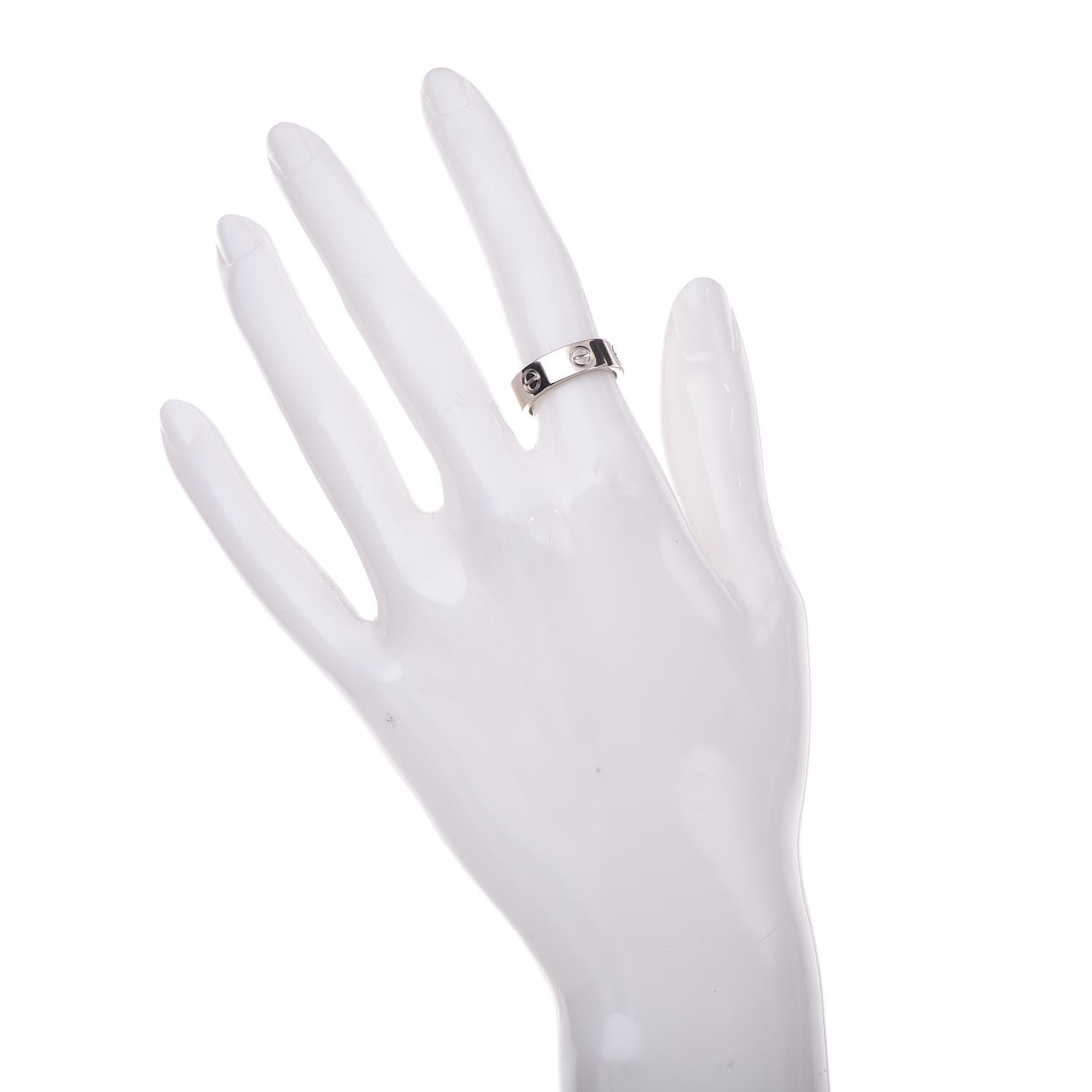 Cartier 18K White Gold 5.5mm LOVE Ring 50 5.25 2 of 6