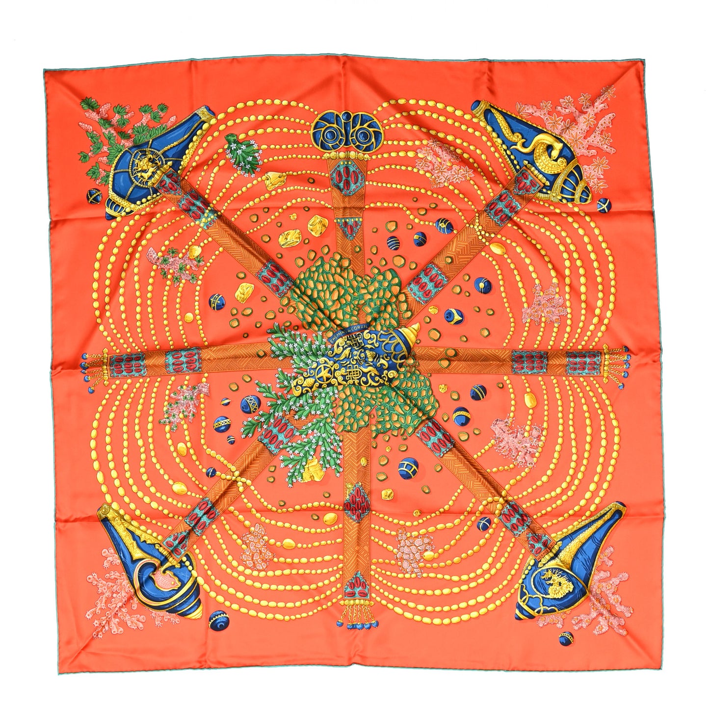 Silk Chemins De Corail Scarf 90