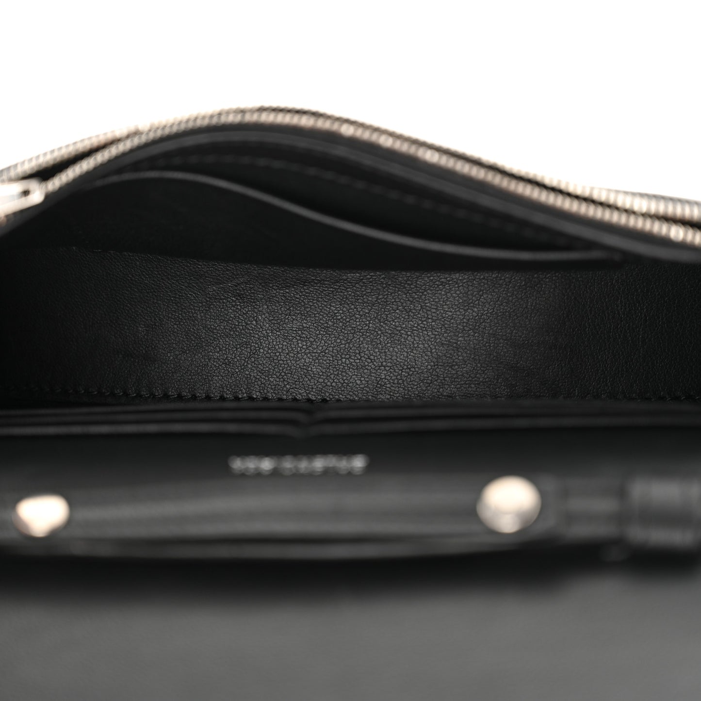 Smooth Calfskin Crystal Diagonal Allover Logo Hourglass Wallet Black